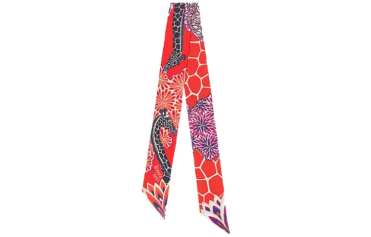 HERMES Silk Scarves Unisex Orange