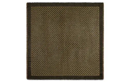 GUCCI Knit Scarves Women's Black/Yellow Gold Silver