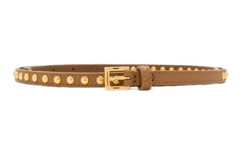 PRADA Leather Belts Unisex Brown 1.5cm