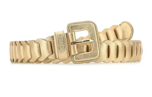 PRADA Leather Belts Women's Gold