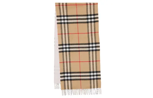 【Previous Season】reversible check cashmere scarf