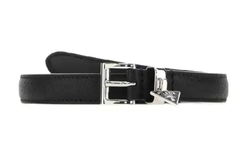 triangle-logo leather belt