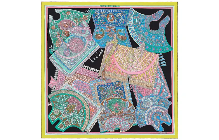 HERMES Scarves Women's Yellow Black