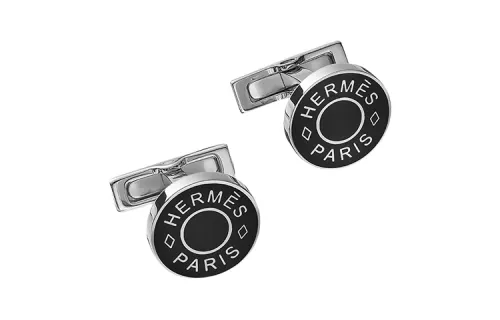 HERMES Licol Metal Cufflinks Men's