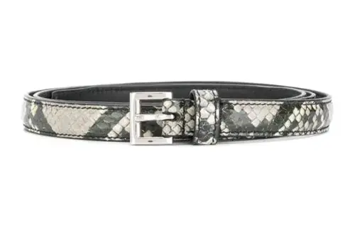 PRADA Leather Belts Women's Gray/Black