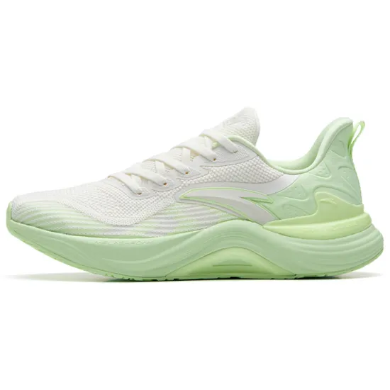 ANTA 2.5 Running Shoes Women's Low-Top Ivory White/Neon Green