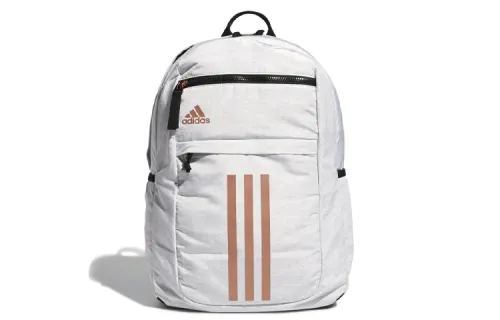 Adidas Polyester Backpack Unisex Gray Pink
