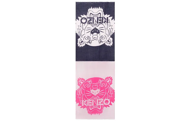 KENZO Knit Scarves Unisex Pastel Pink