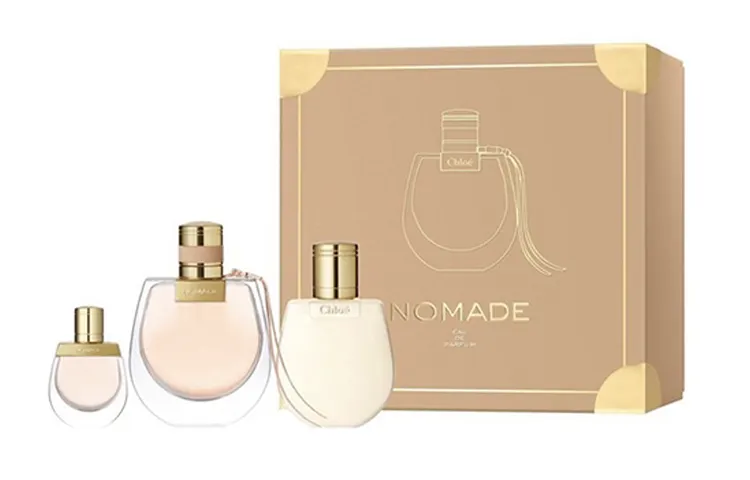 Chloe, floral perfume, body cream, set