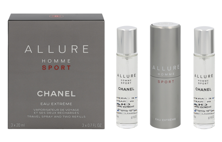 CHANEL Charm Men's Extreme Sports Travel Size Perfume Set Floral Fruity Eau De Parfum EDP 20ml/20ml*3 Mint Cedar