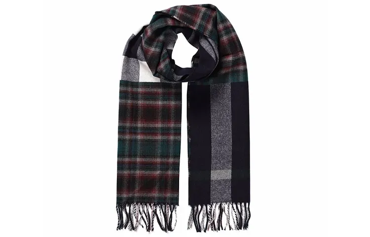 Burberry Wool Knit Scarves Unisex Black