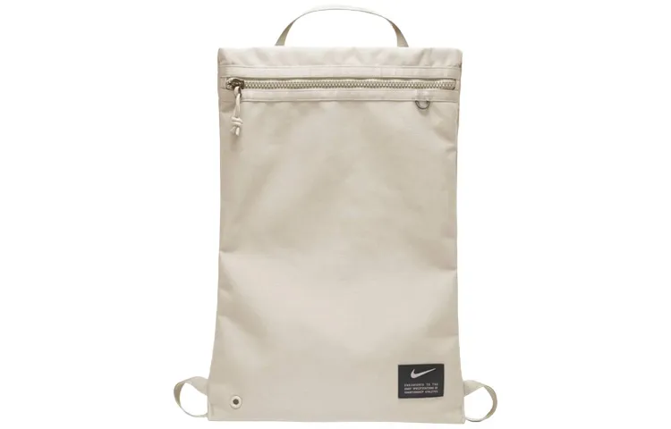 Nike Polyester Backpack Regular Unisex Beige Yellow