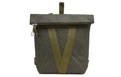 Bottega Veneta Cotton Backpack, Backpack Men's Field Green