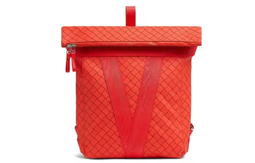 Bottega Veneta Polyurethane Backpack Men's Red