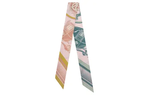 Hermès Pre Owned 20th Century Ex Libris Silk Twilly Scarf Scarves