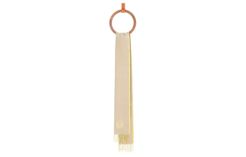 LOEWE Knit Scarves Women's Yellow/Beige