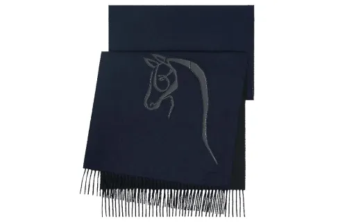 HERMES Cheval Knit Scarves Men's