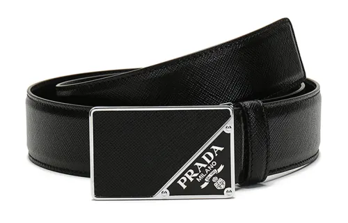PRADA Smooth Buckle Men's Width 3.5 Cm