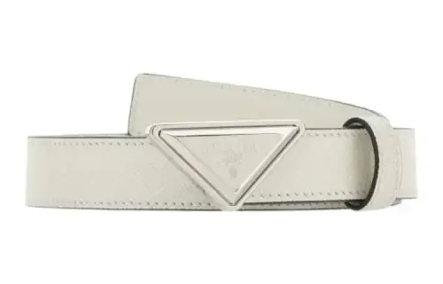 PRADA Leather Belts Women's White Width 2cm