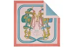 HERMES Silk Scarves Unisex Pink