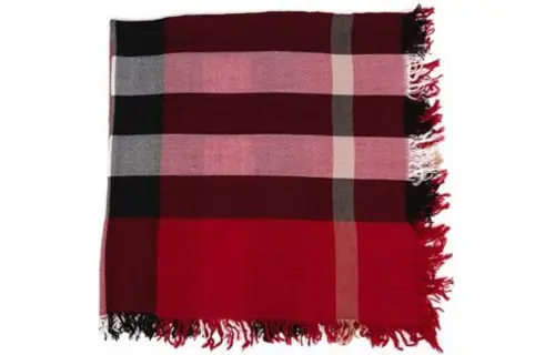 Burberry Knit Scarves Unisex Red