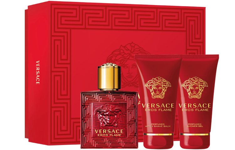 Versace, perfume, gift box, wooden set, shower gel, after shave, 50 ml, 50 ml, 50 ml