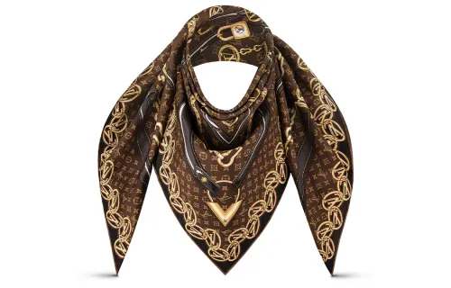 LOUIS VUITTON Scarves Unisex Brown