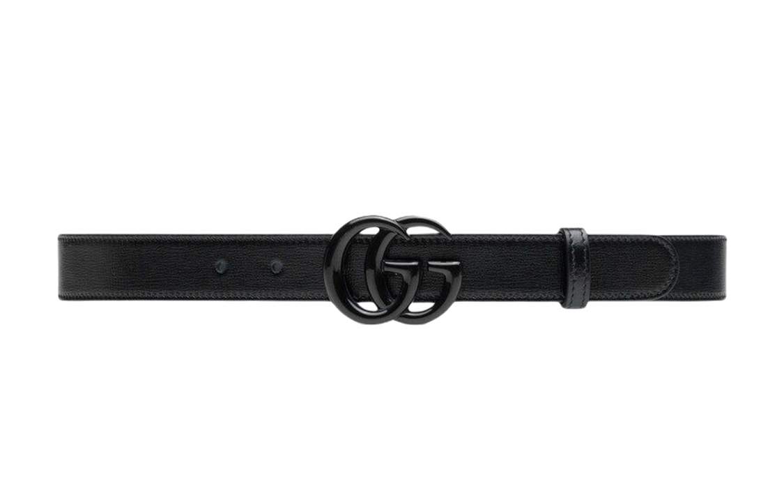 Ремень Gucci GG Marmont Leather Belt (черный)