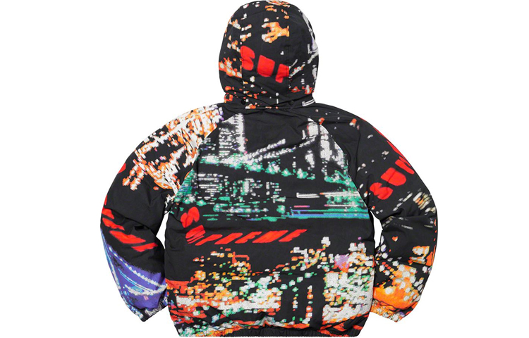 Куртка Supreme SS20 Week 2 City Lights Puffy Jacket (черная) — фото 2