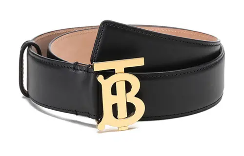 Burberry Cow Leather Belts Women's Black Width 3.5cm