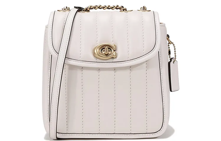 COACH Leather Shoulder Bag, Crossbody Bag, Backpack Small Women's White