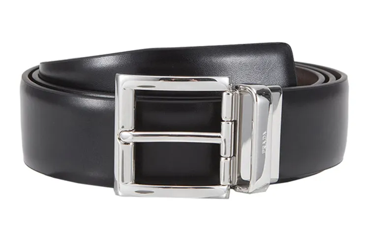 PRADA Logo Engraved Buckle Belt