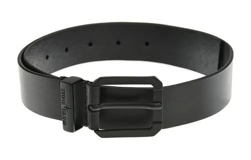 STONE ISLAND Leather Belts Men's Black