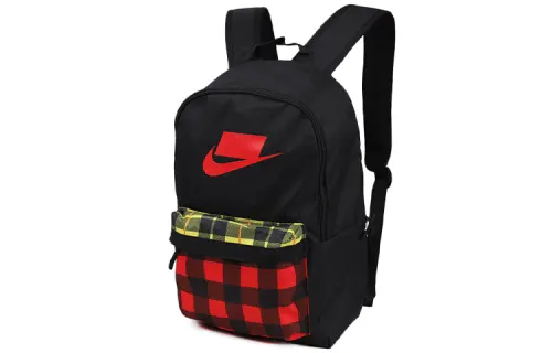 Nike Athleisure Polyester Backpack Regular Unisex Red Black