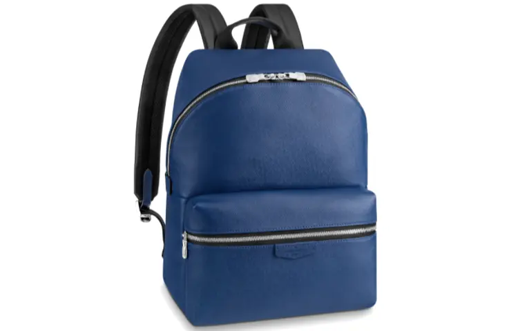 LOUIS VUITTON Discovery Backpack Cow Leather Backpack Men's Dark Blue
