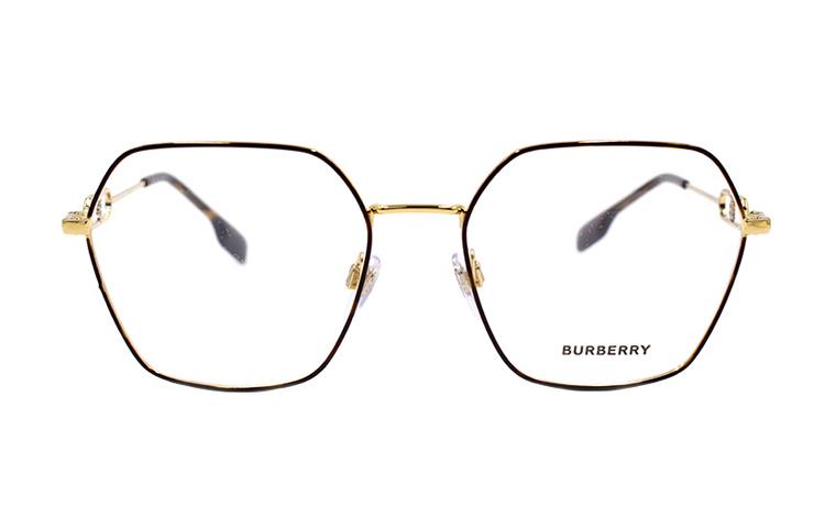 Женские очки для зрения Burberry B. Monogram (золотые)