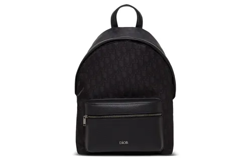 DIOR Leather Backpack Men's Black