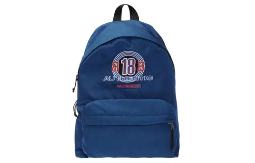 Balenciaga Zip Closure Polyester Backpack Men's Blue
