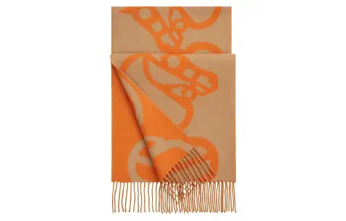 HERMES Wool Knit Scarves Women's