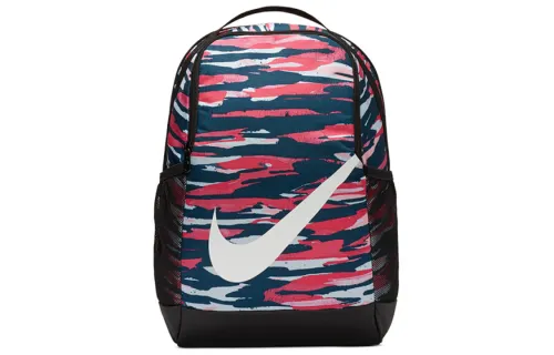 Nike Polyester Backpack Regular Unisex Black Red