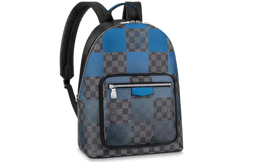 LOUIS VUITTON Josh Backpack Damier Graphite Giant Blue