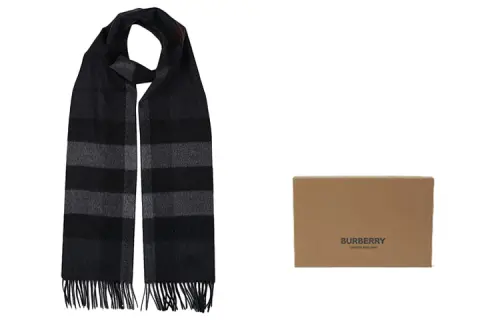 Burberry Check Fringed Scarf