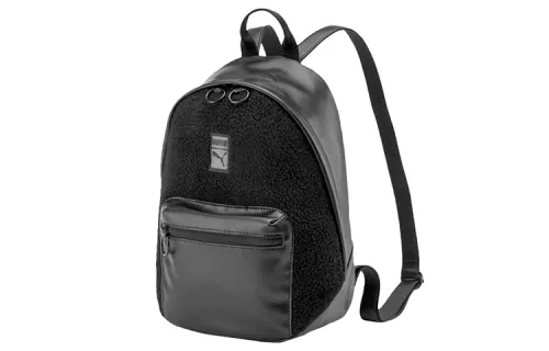 PUMA Casual Artificial Leather With Textile Backpack Small Women's Black