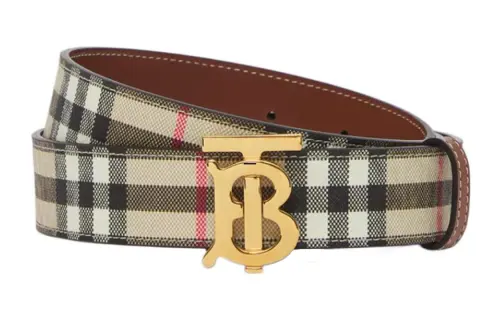 Burberry VINTAGE Leather Belts Women's Tibetan Beige/Tan/Gold