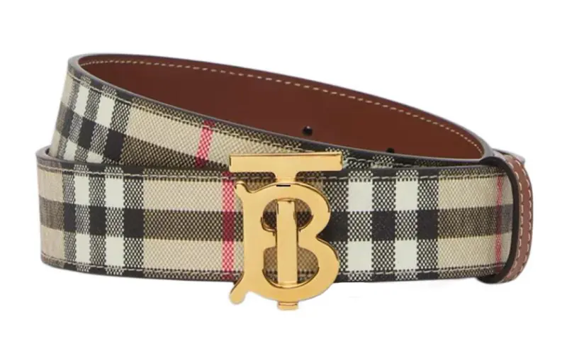 Burberry VINTAGE Leather Belts Women's Tibetan Beige/Tan/Gold