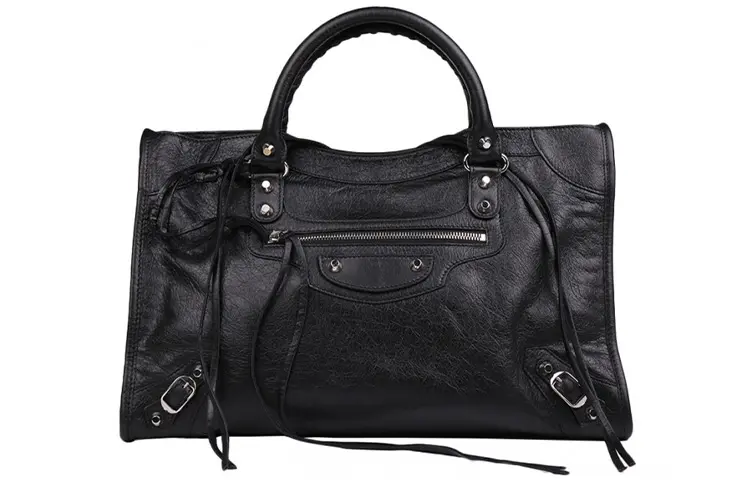 Balenciaga Lambskin Shoulder Bag Backpack Women's Black