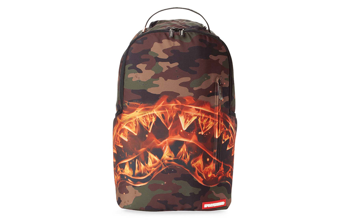 Рюкзак SPRAYGROUND Shark с принтом пламени (камуфляжный)
