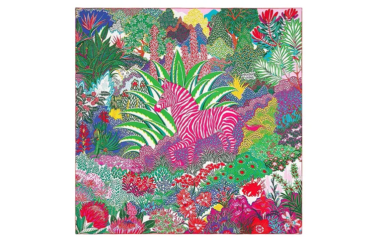 HERMES Scarves Women's Peach Pink Zebra