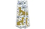 HERMES Les Leopards Scarves Women's White