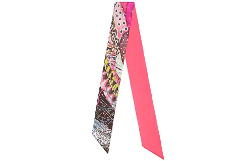 HERMES Twilly Scarves Unisex Plum